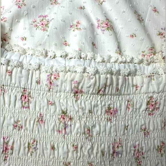 Altar'd State Women's Floral Print Square Neck Smocked Mini Dress Size Medium - Picture 3 of 6